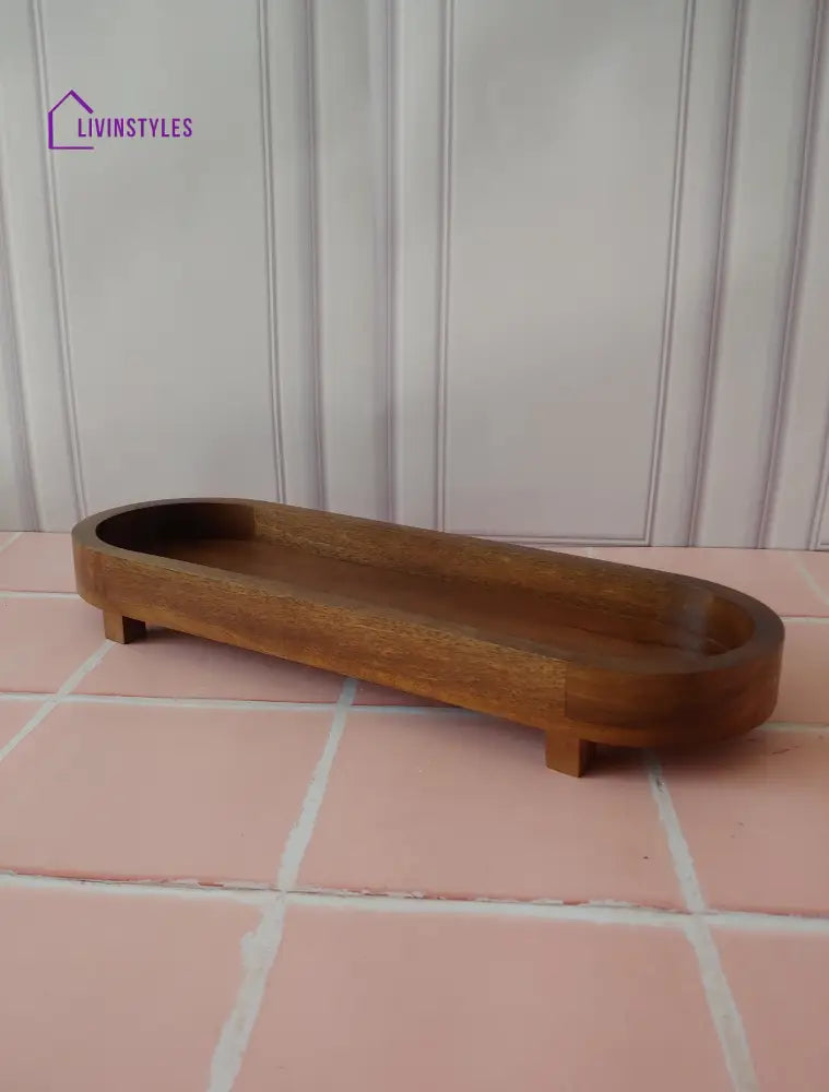 Wooden Decorative Single Tray 18 Inches Tray