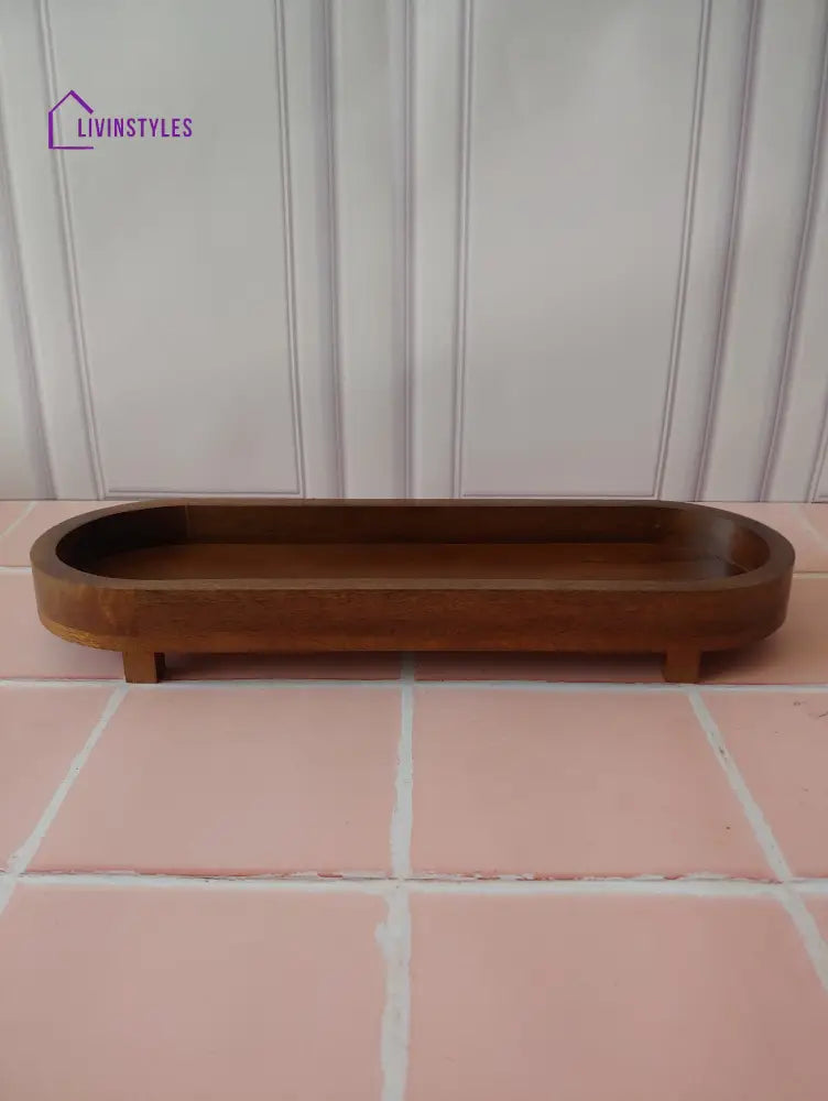 Wooden Decorative Single Tray 18 Inches Tray