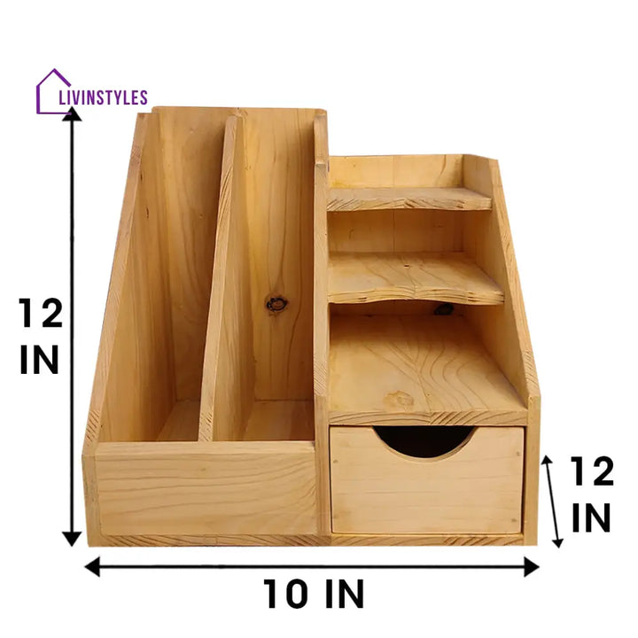 Wooden Desk Organiser 10 Organizers