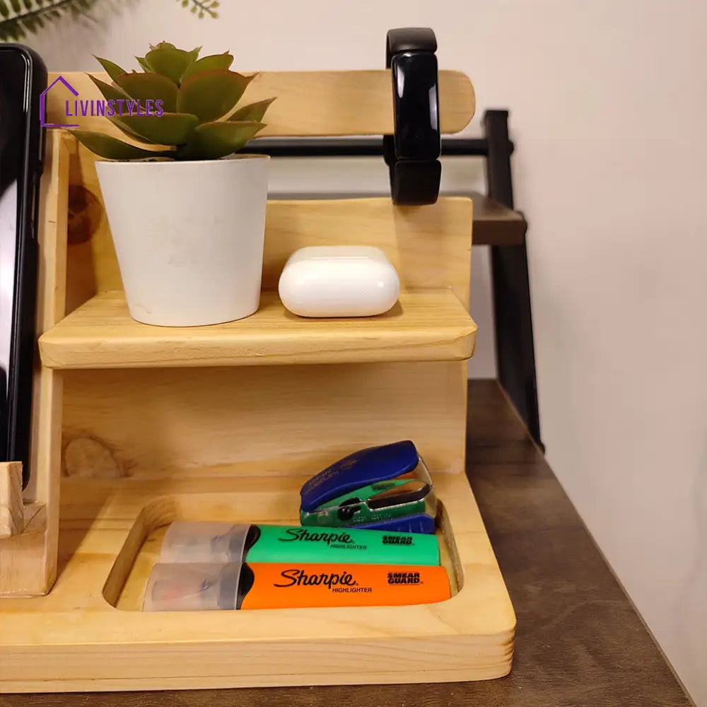 Wooden Desk Organiser 2 Organizers