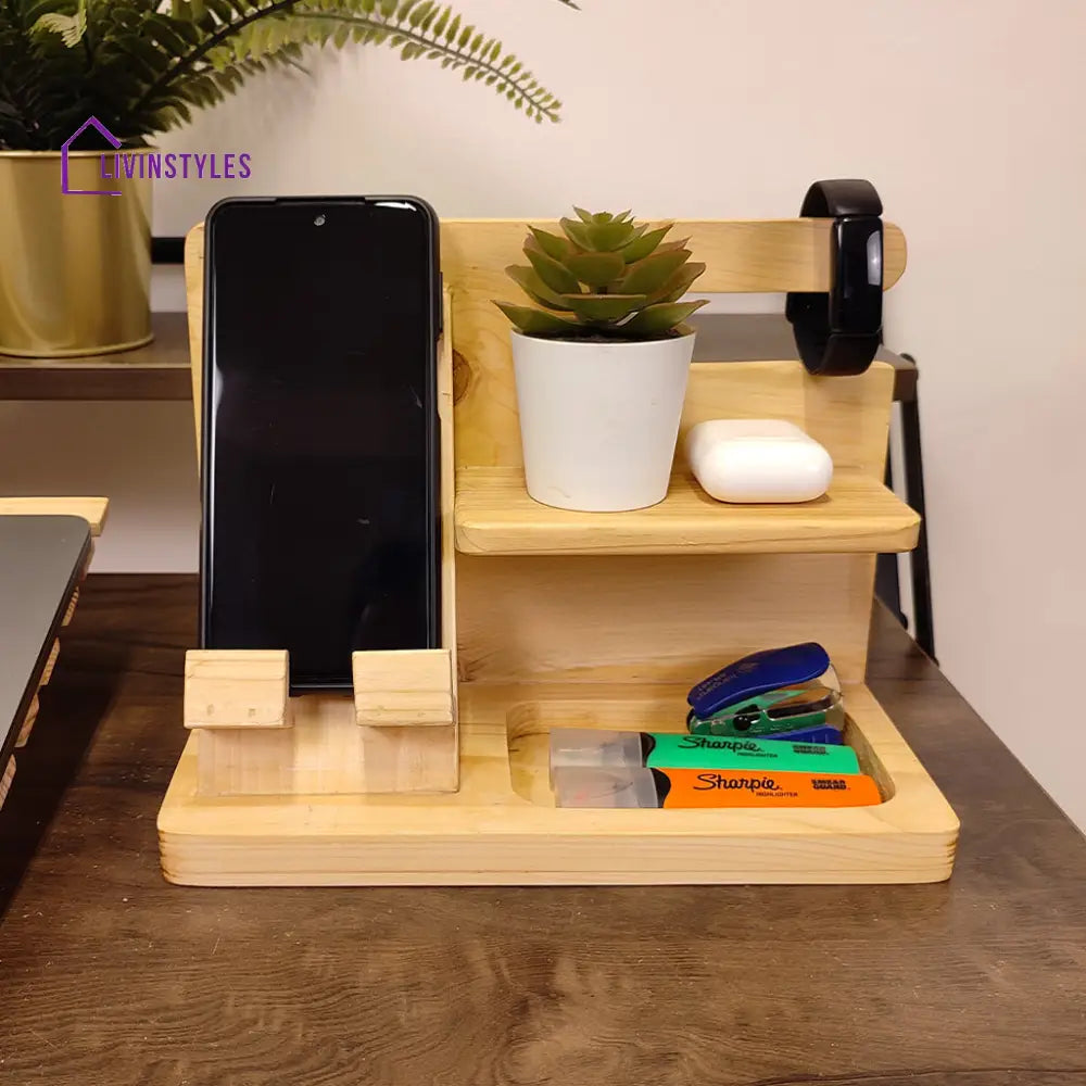 Wooden Desk Organiser 2 Organizers