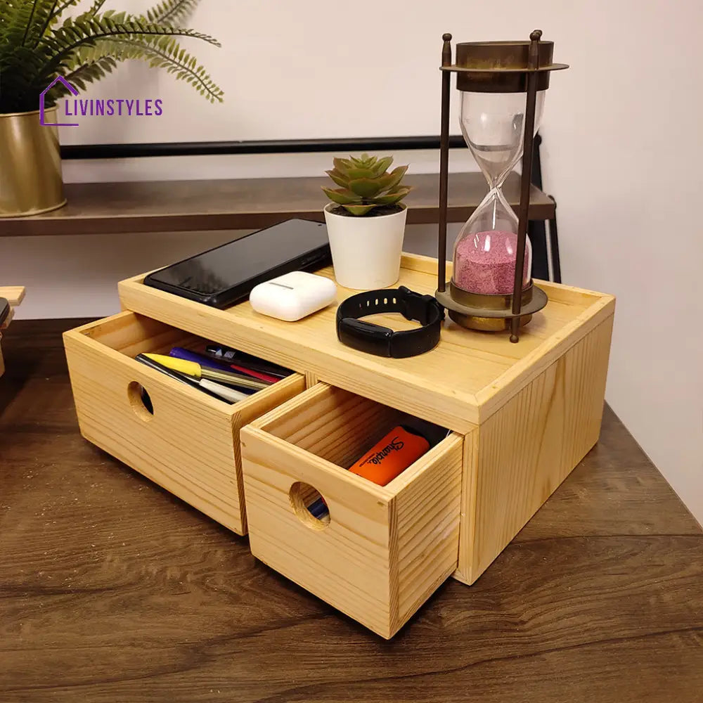 Wooden Desk Organiser 3 Organizers