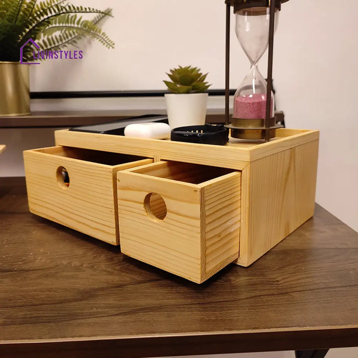 Wooden Desk Organiser 3 Organizers