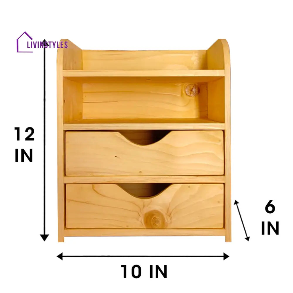 Wooden Desk Organiser 4 Organizers