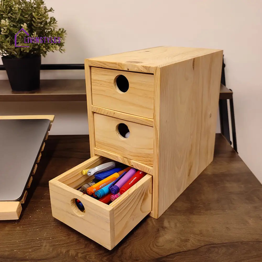 Wooden Desk Organiser 5 Organizers