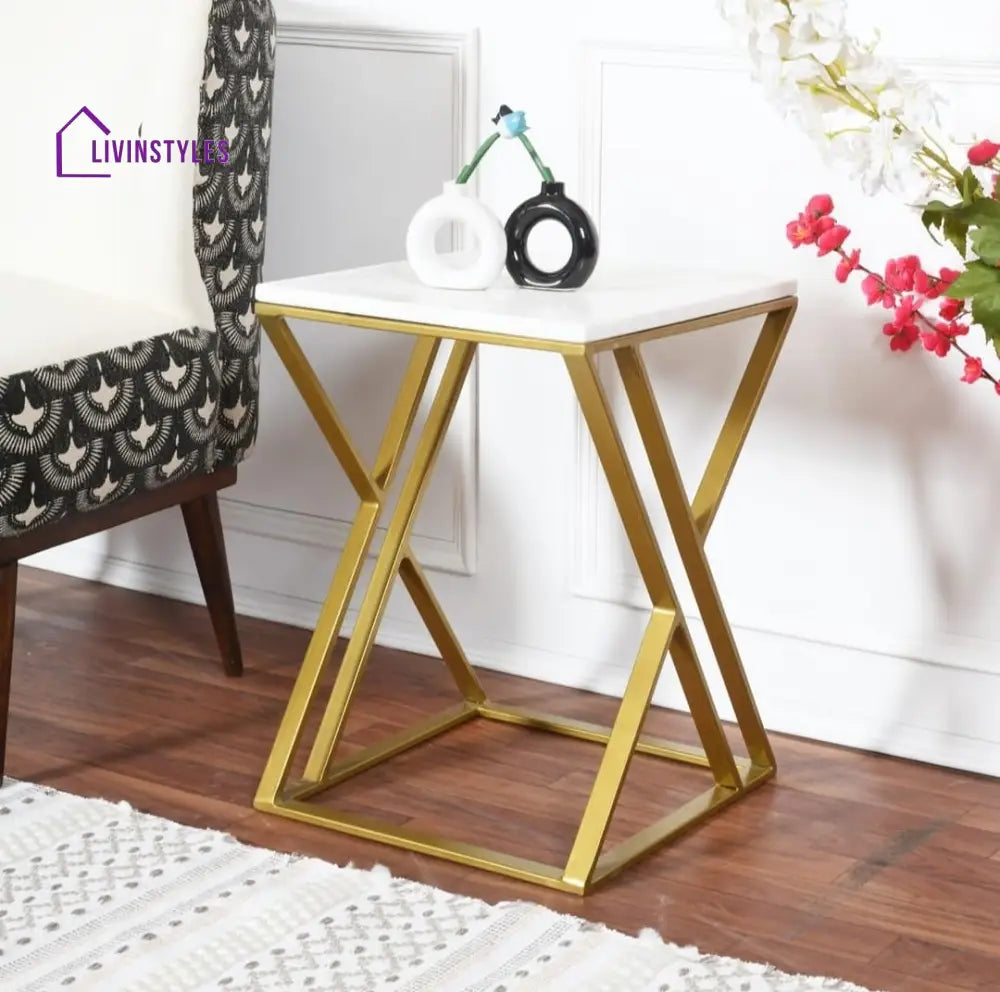 Yelena Double X Decorative Side Table