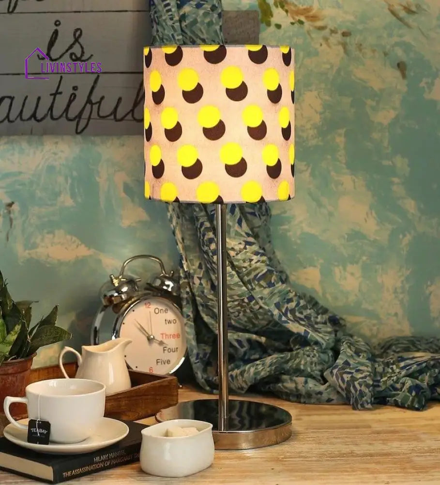 Yellow Polka Lamp