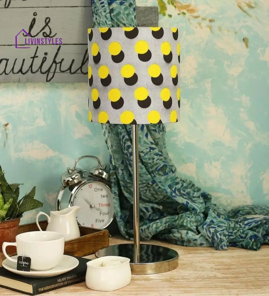 Yellow Polka Lamp