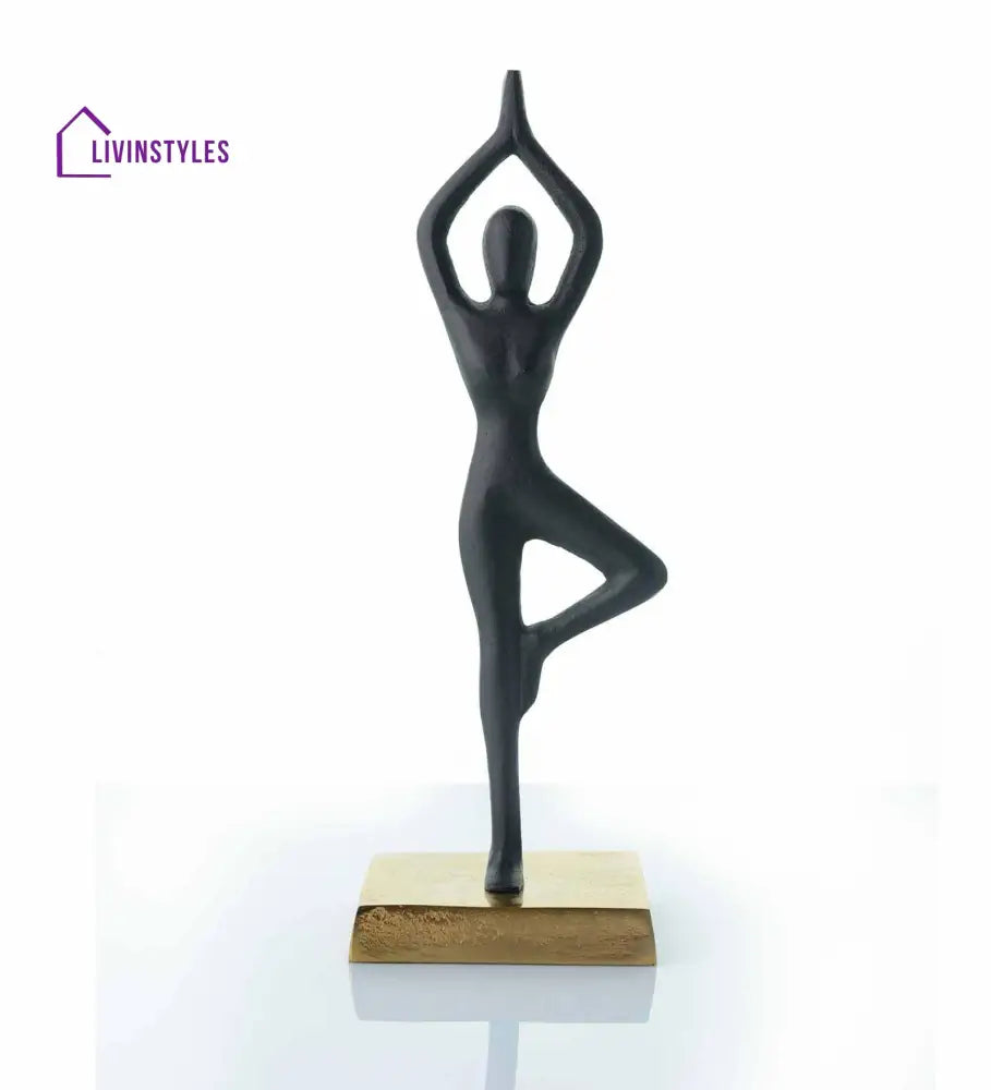 Yoga Girl Black Aluminium Table Accent