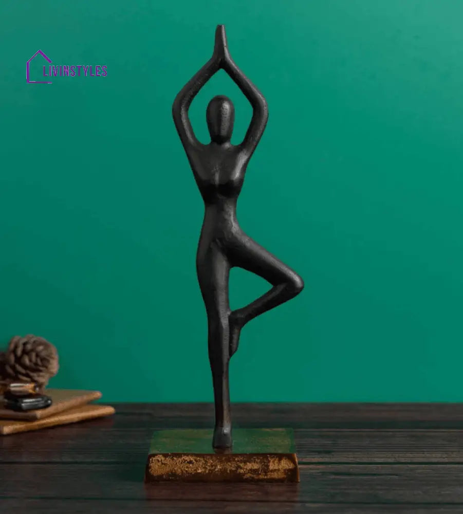 Yoga Girl Black Aluminium Table Accent