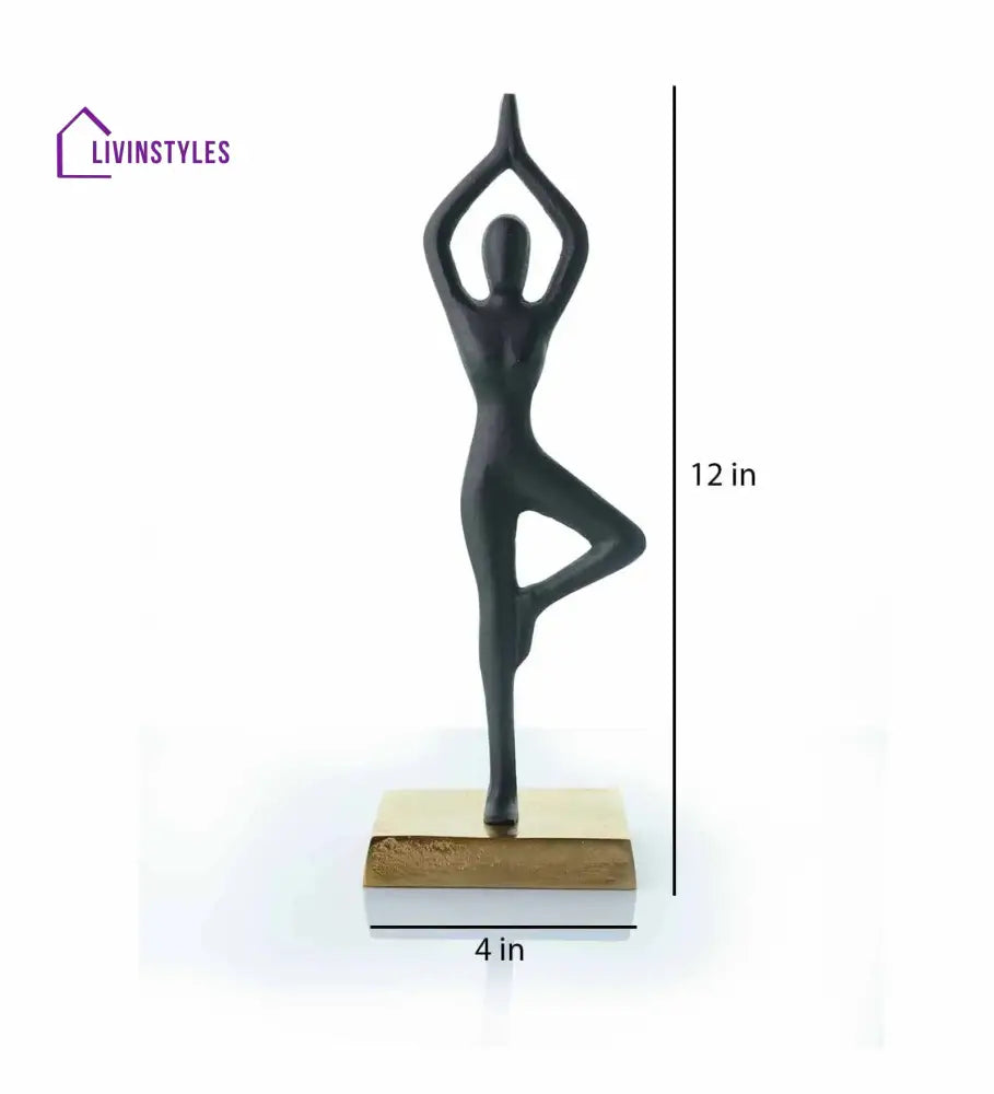 Yoga Girl Black Aluminium Table Accent