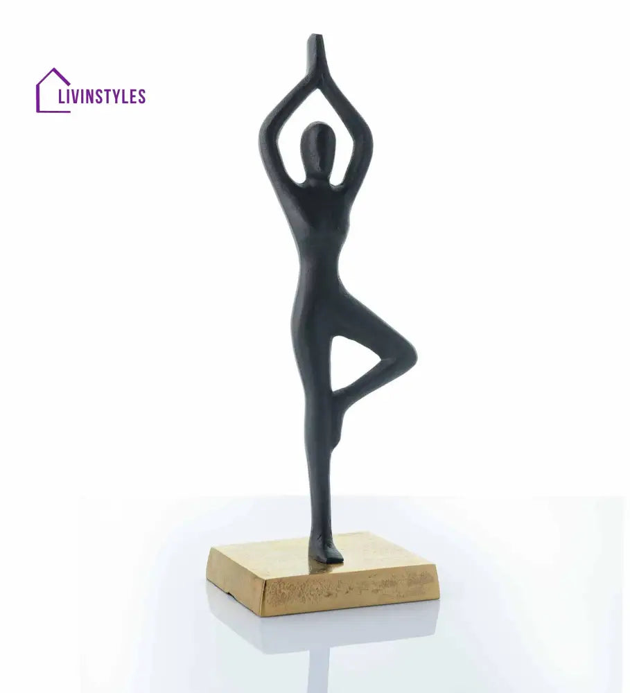 Yoga Girl Black Aluminium Table Accent