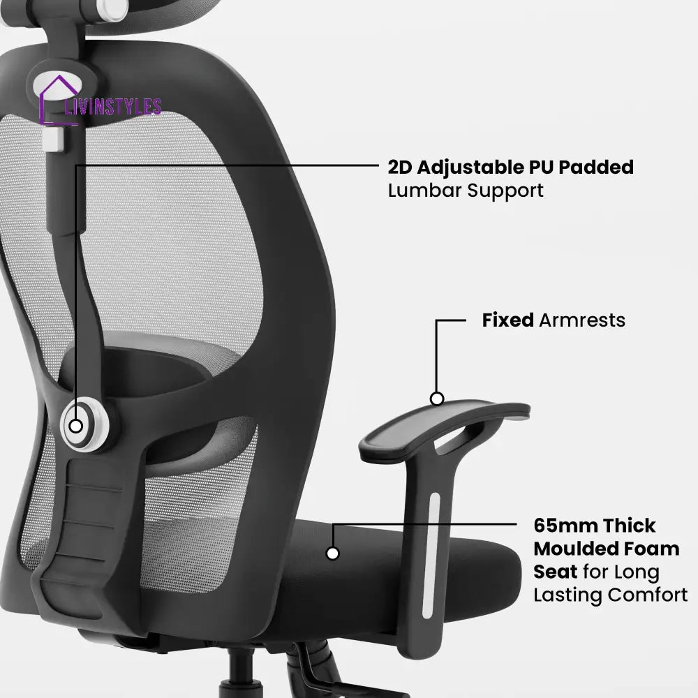 Yoga High Back Mesh Office Chair Efficient Chairs