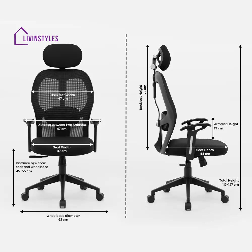 Yoga High Back Mesh Office Chair Efficient Chairs