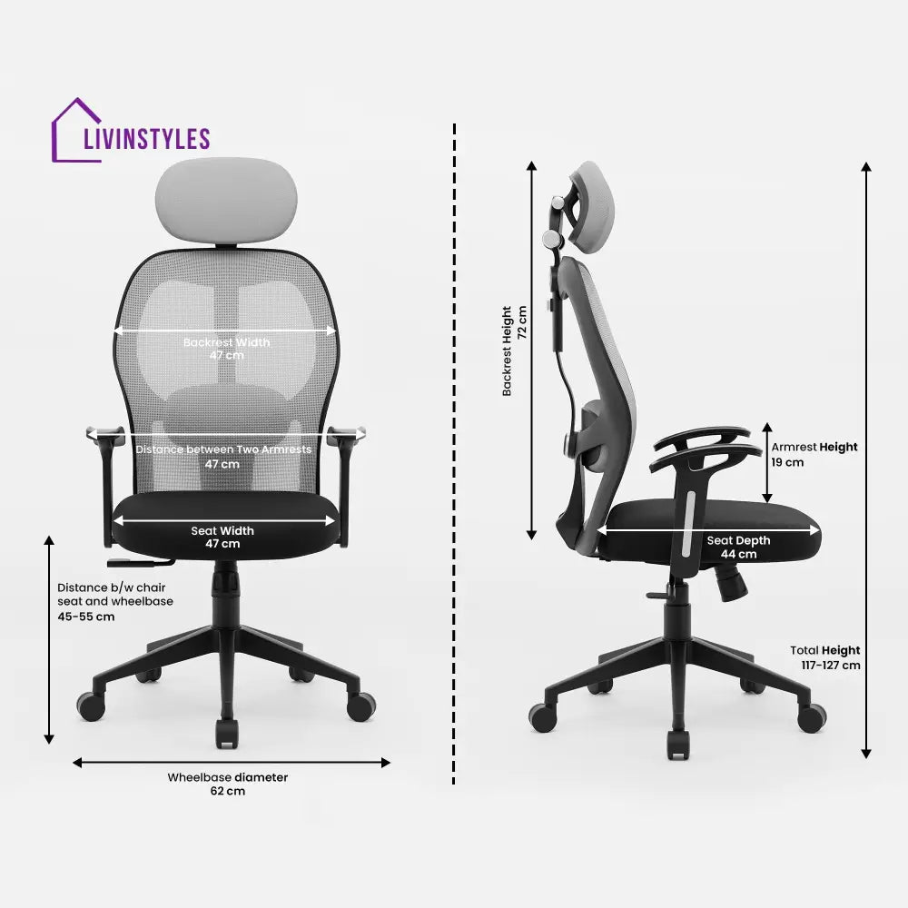 Yoga High Back Mesh Office Chair Efficient Chairs