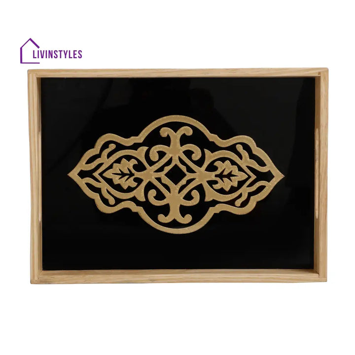 Zamora Embossed Glass Tray - Small Size Tray