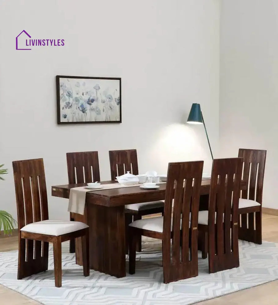 Zenith Sheesham Wood 6 Seater Dining Set Dining Set